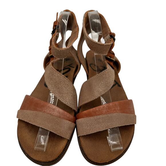 OTBT Leather Strappy Buckle Ankle March On Sandals Size 7 - Picture 3 of 8